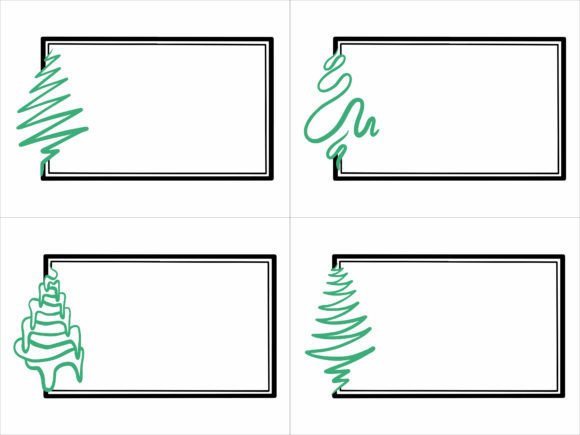 Christmas Frame Tree Background Illustrations