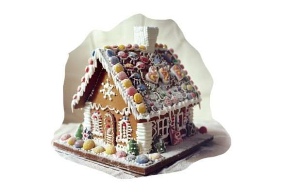 Christmas Gingerbread House PNG: Festive Illustrations for Crafters