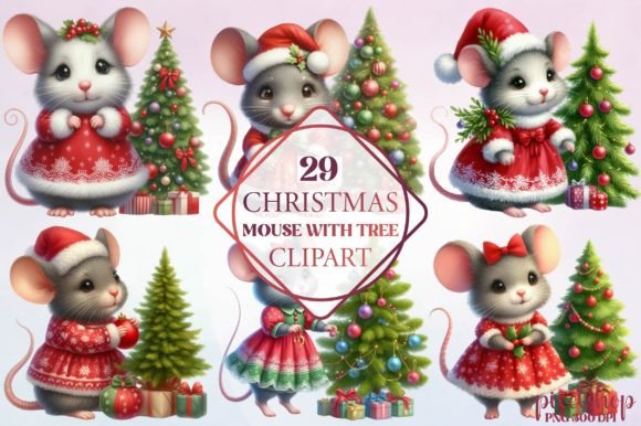 Christmas Mouse with Lights Clipart: A Brand Review