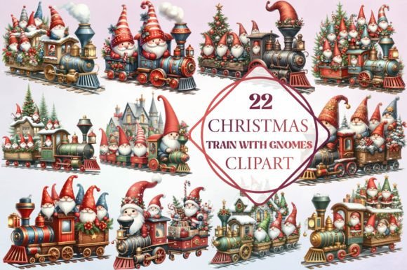 Christmas Train with Gnomes Clipart: Seller Review