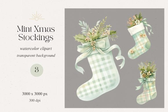 Mint Christmas Stockings Vintage Clipart: A Designer’s Review of Holiday Illustrations