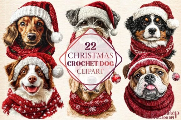 Review: Christmas Crochet Dog Clipart for Embroidery
