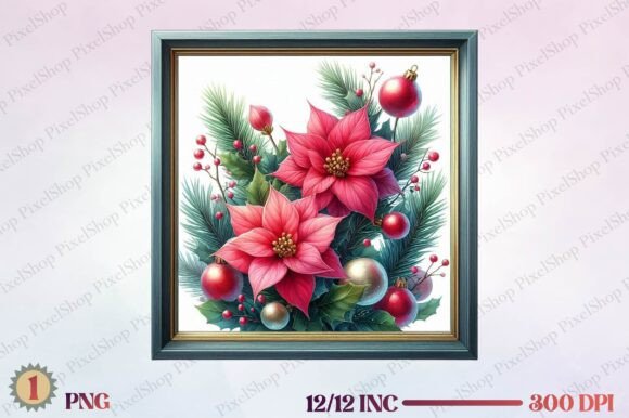 Review: Christmas Flower Glass Frame Freebies