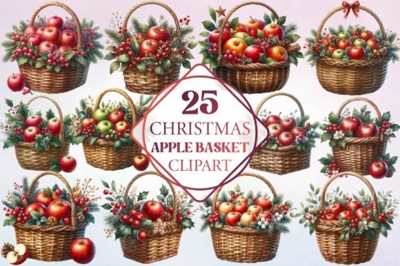 Review: Watercolor Christmas Apple Basket