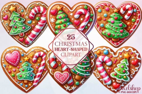 Reviewing Christmas Heart Clipart Freebies