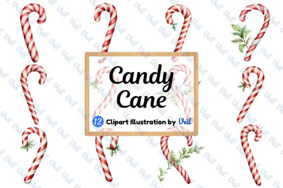 Reviewing Watercolor Candy Cane Illustrations