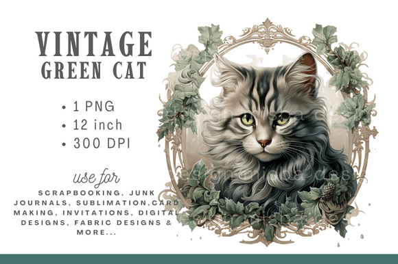 Reviewing Watercolor Vintage Christmas Cat Clipar